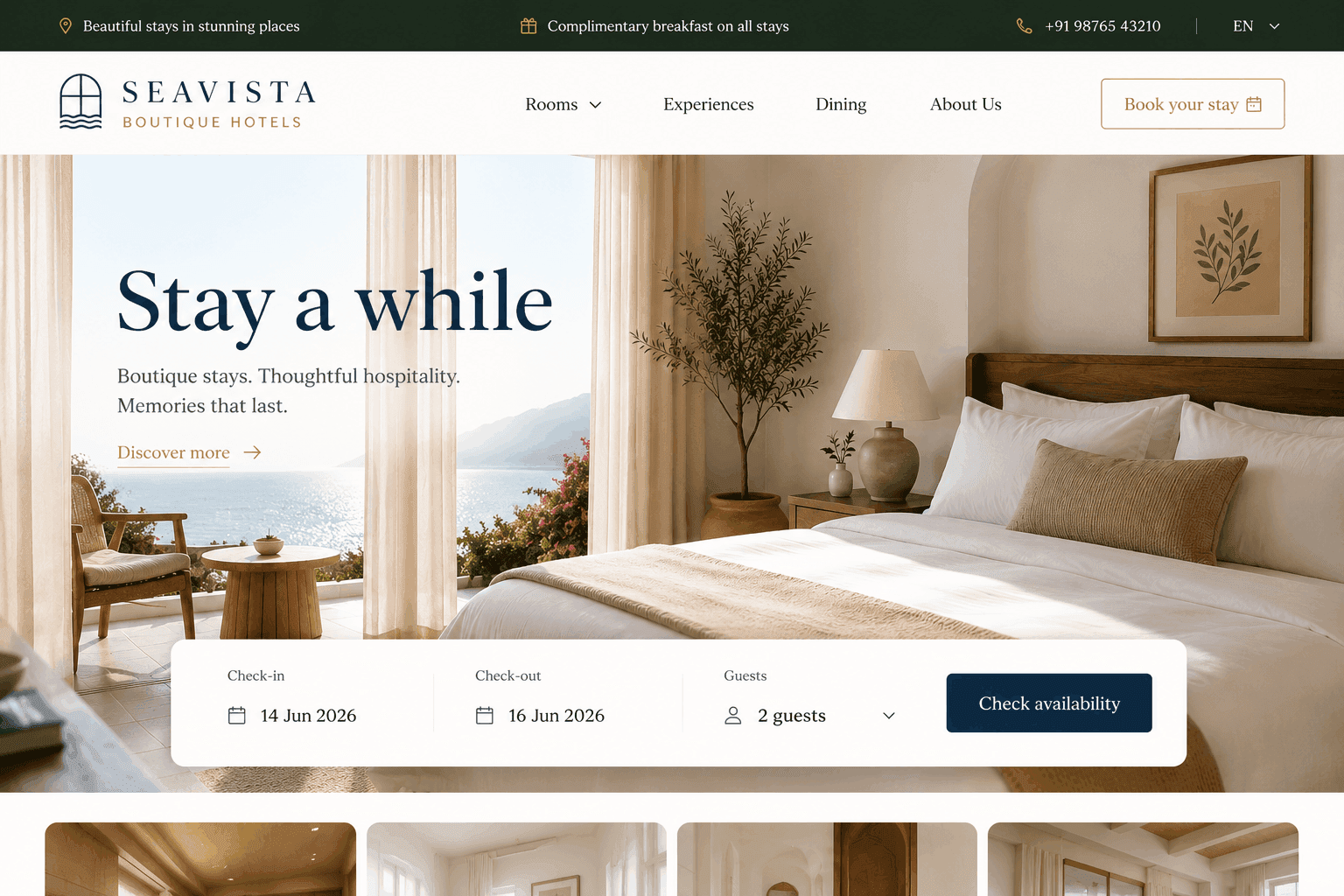 A Hotel website built with PixelLayout