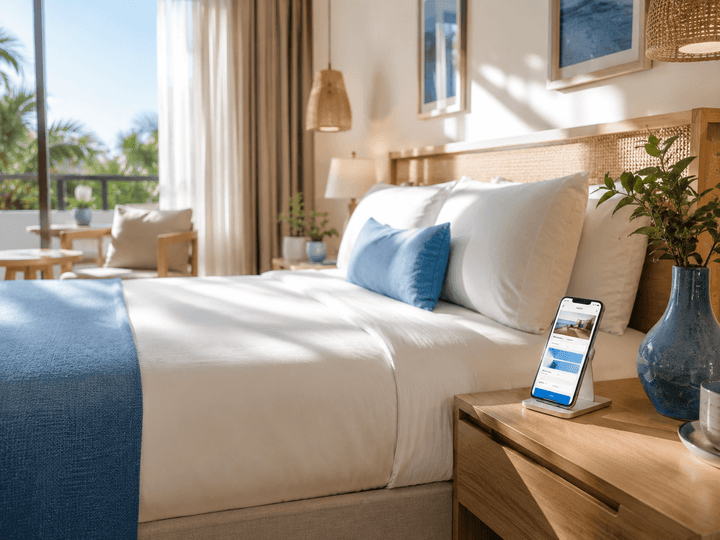 A hotel with a booking engine on the website